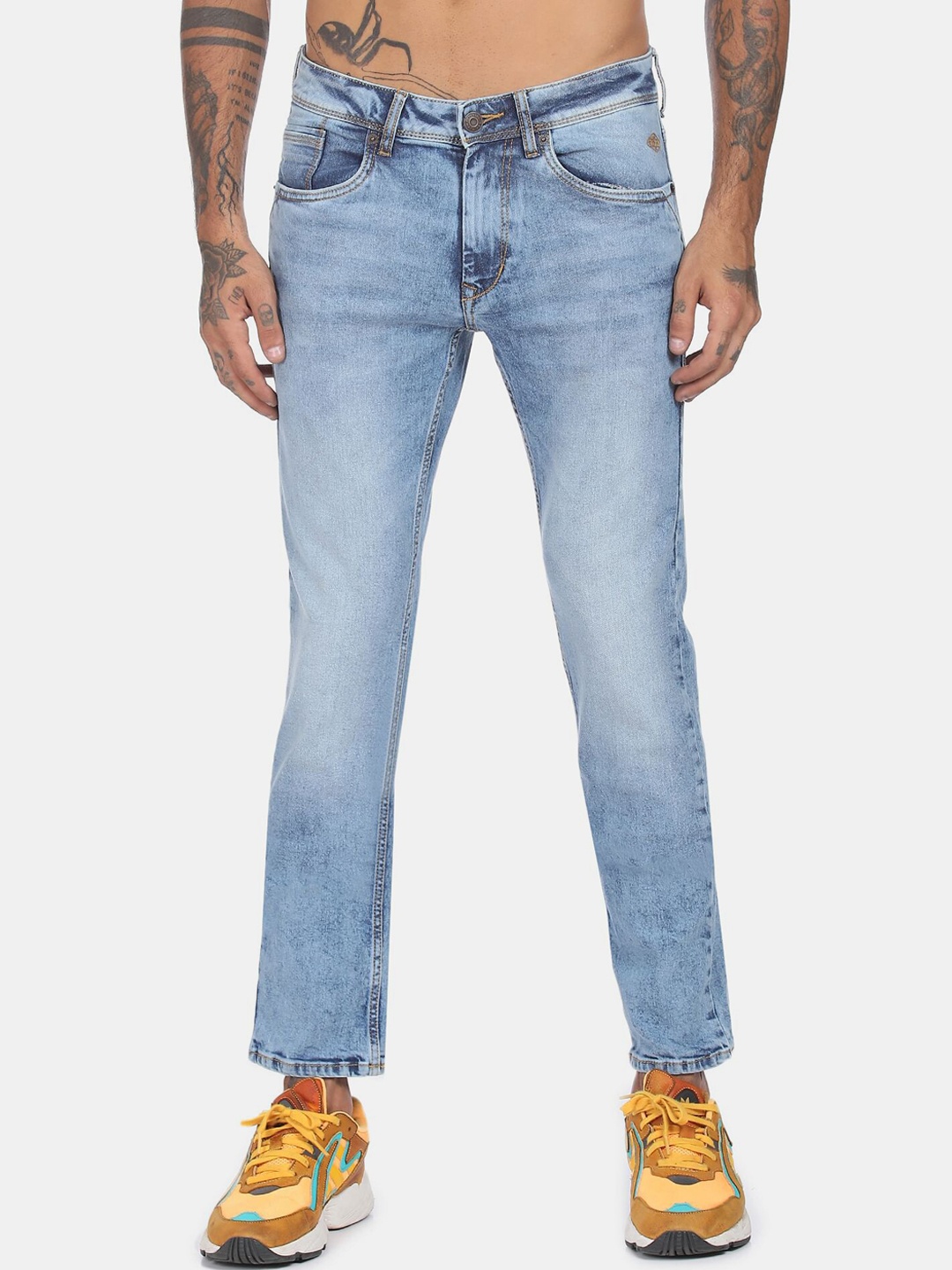 

Flying Machine Men Blue Slim Fit Heavy Fade Jeans
