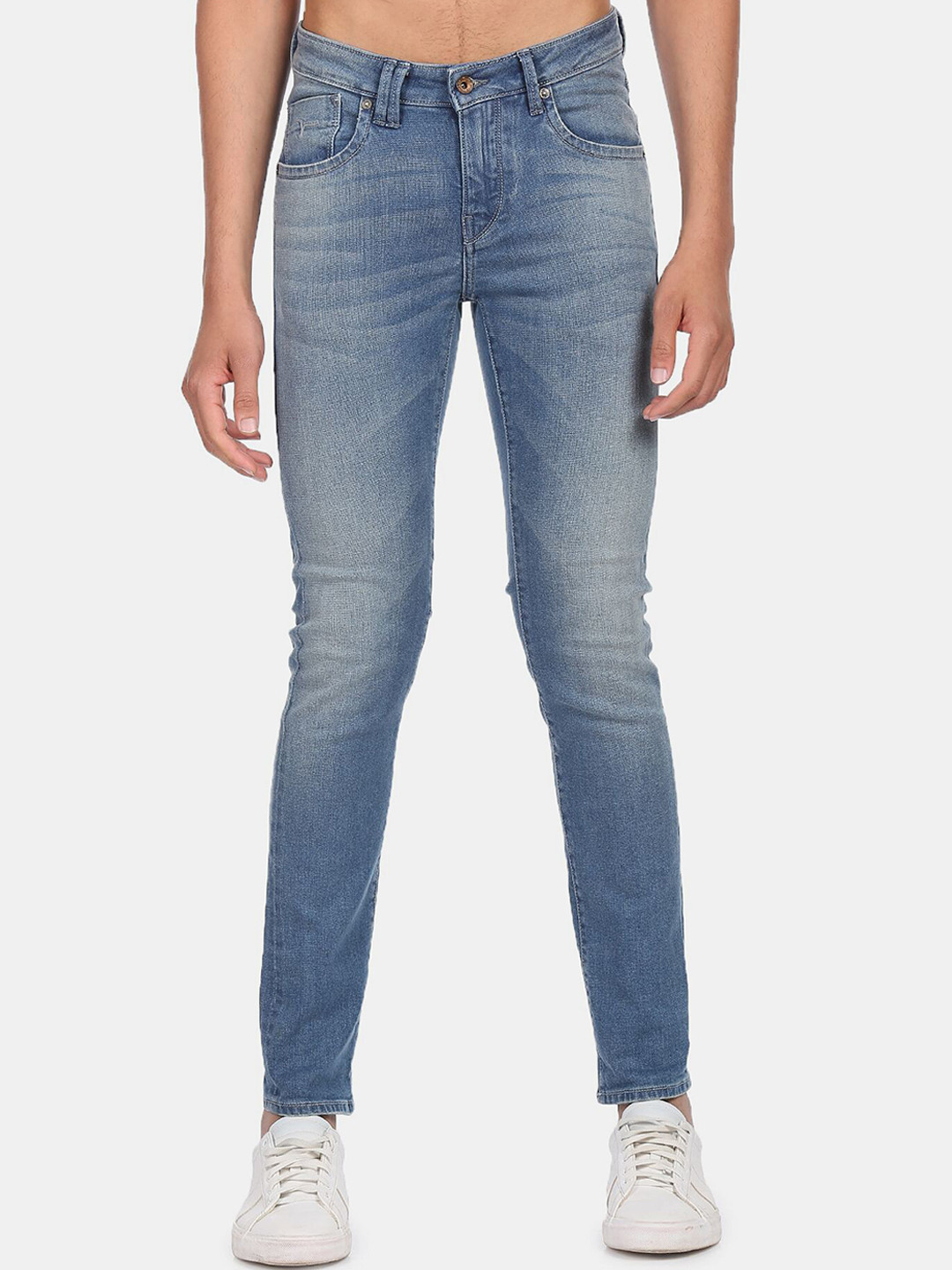 

Flying Machine Men Blue Slim Fit Heavy Fade Jeans