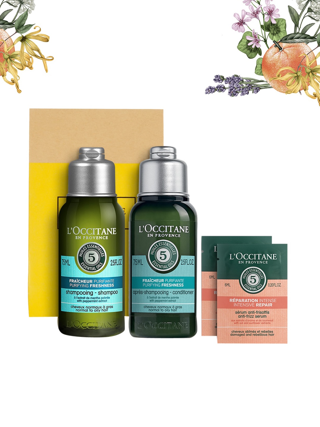 

LOccitane en Provence Oily Hair Travel Pack 162 ml, Green