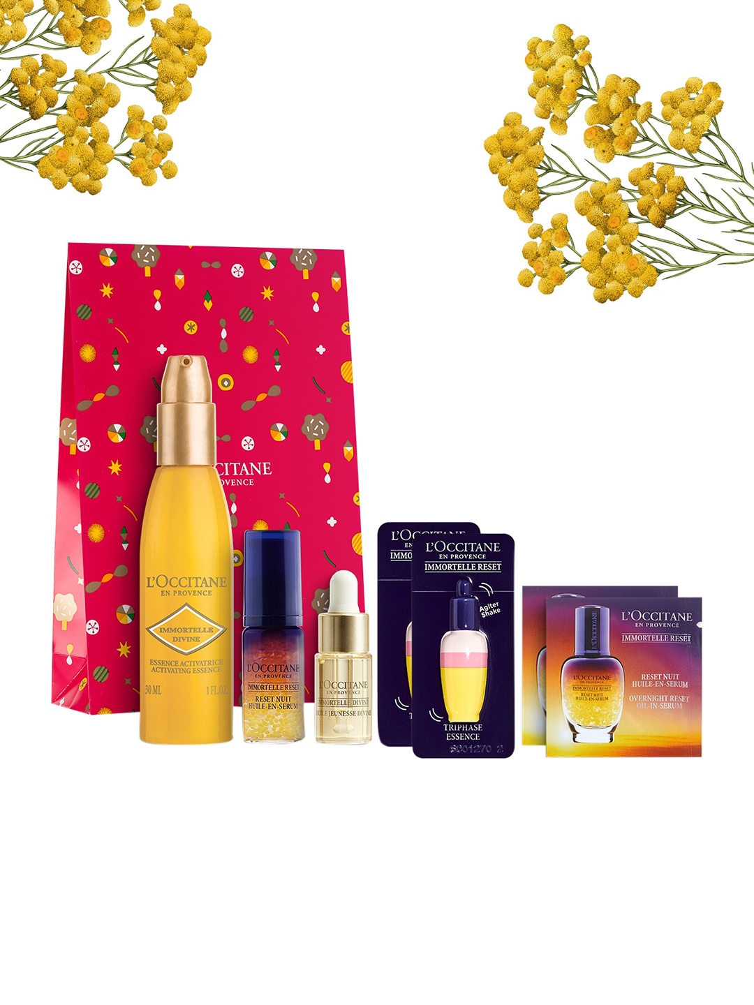 

LOccitane en Provence Immortelle Divine Range Travel Pack, Red