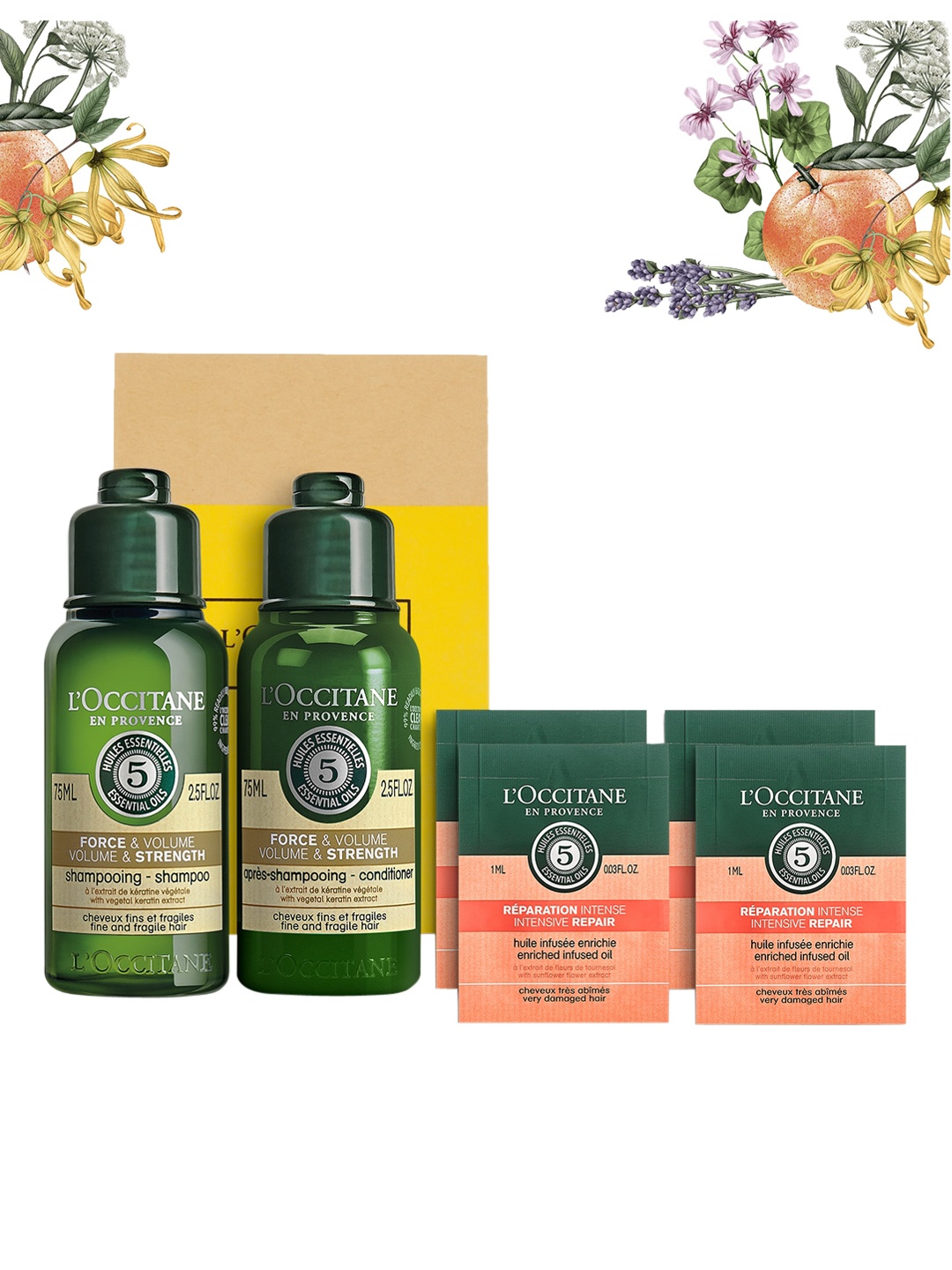 

LOccitane en Provence Oily Hair Travel Pack 154 ml, Green