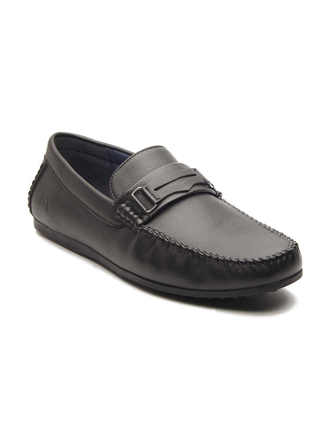 

MICHAEL ANGELO Men Black Solid Formal Penny Loafers