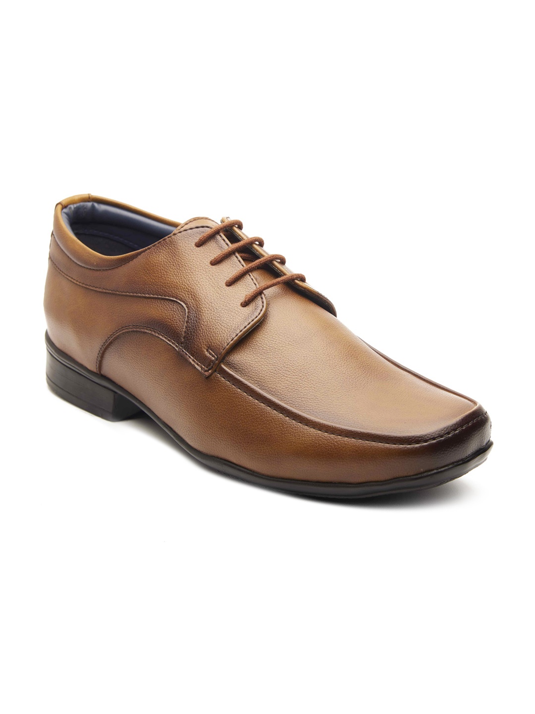 

MICHAEL ANGELO Men Tan Brown Solid Formal Derbys