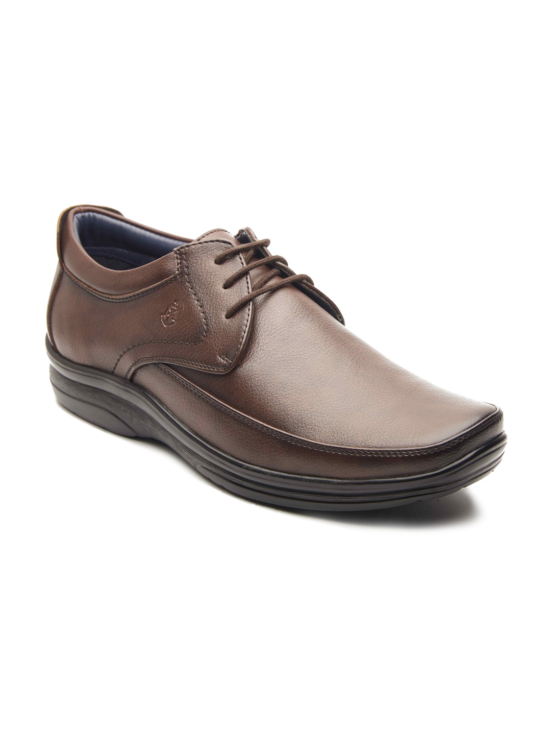 

MICHAEL ANGELO Men Brown Solid Formal Derbys
