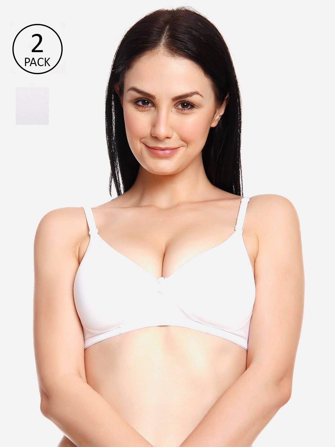 

Innocence White Pack of 2 T-shirt Bra Lightly Padded