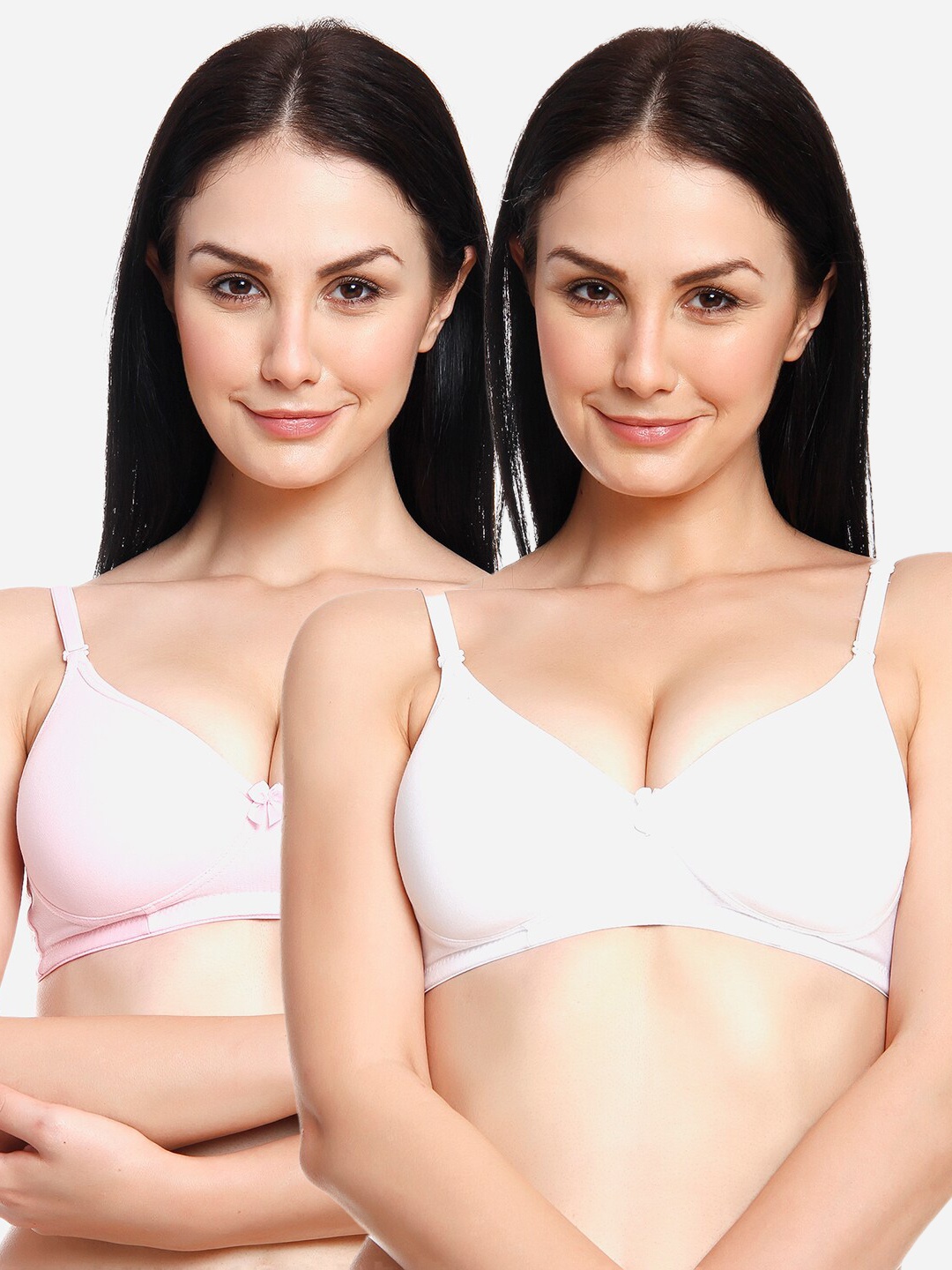 

Innocence White & Pink Pack of 2 Heavily Padded Bra