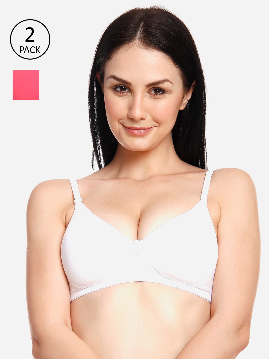 

Innocence Pack of 2 White & Peach Heavily Padded Bra