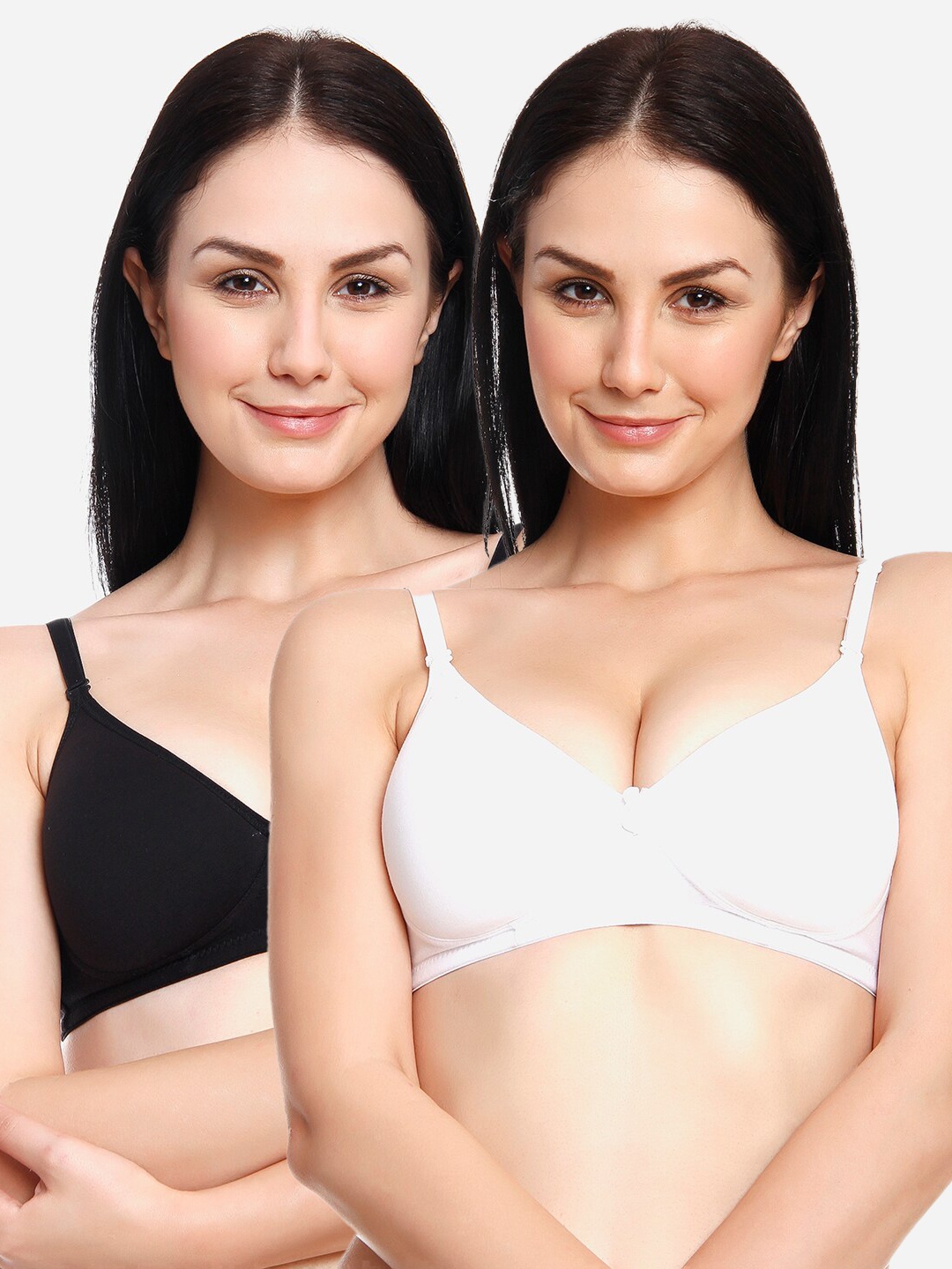 

Innocence Pack of 2 Black & White Bra Heavily Padded