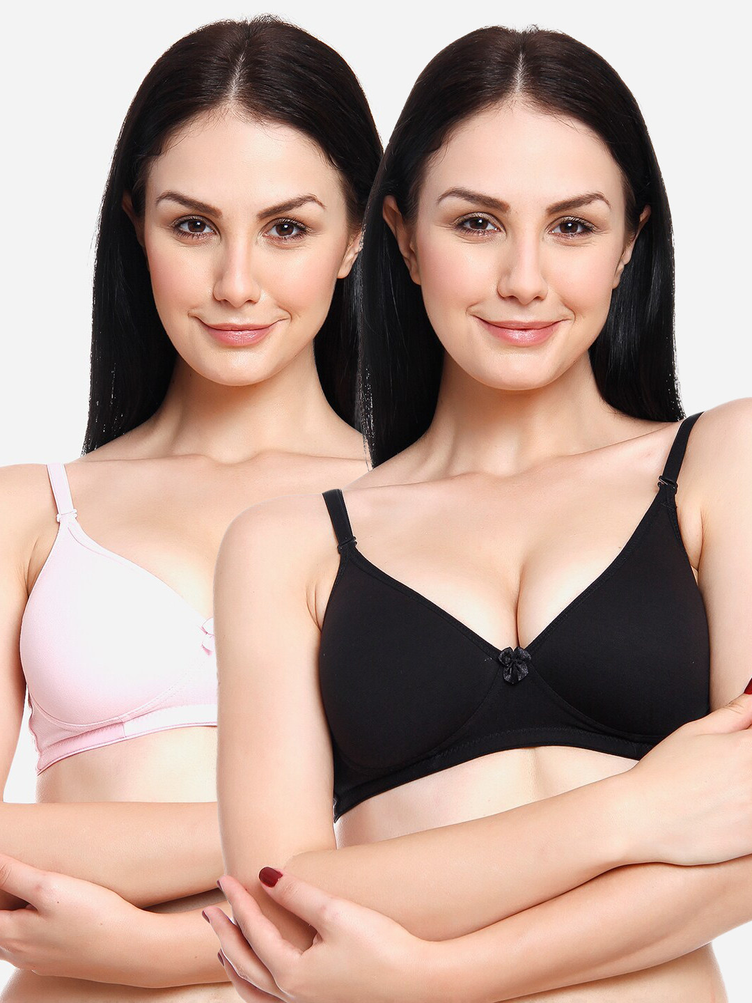 

Innocence Black & Pink Pack of 2 T-shirt Bra Lightly Padded