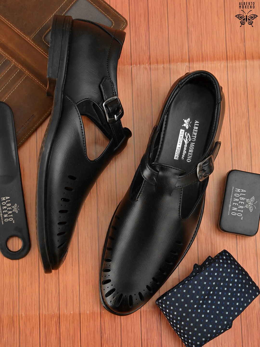 

ALBERTO MORENO Men Black Shoe Style Sandals