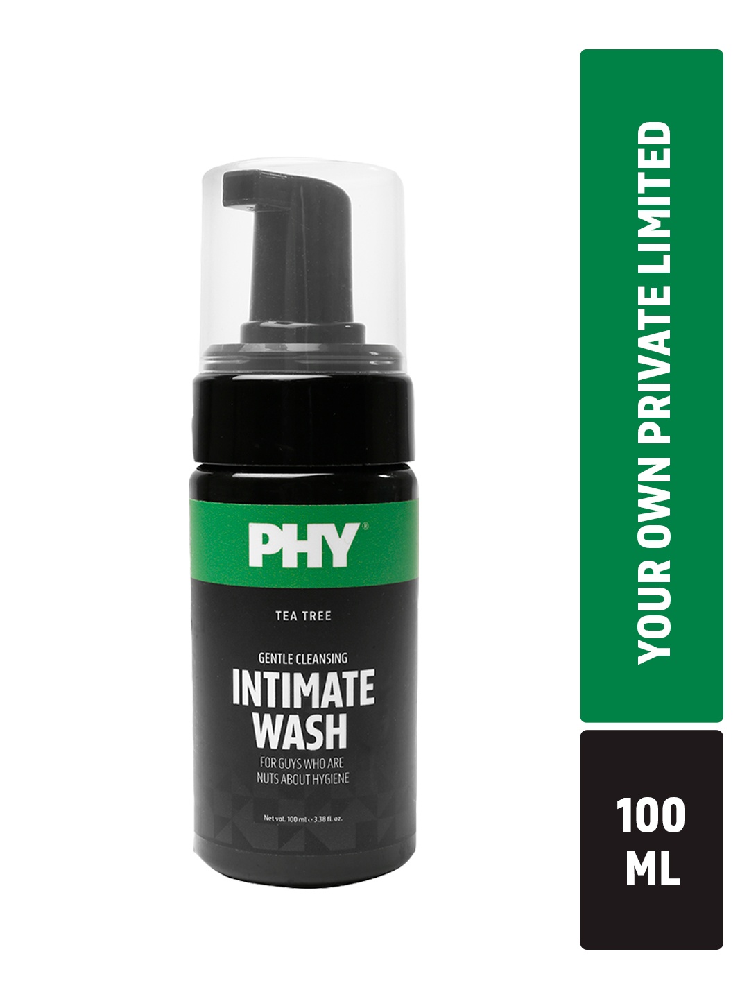 

Phy Men Gentle Cleansing Intimate Wash with Tea Tree - 100ml, Black