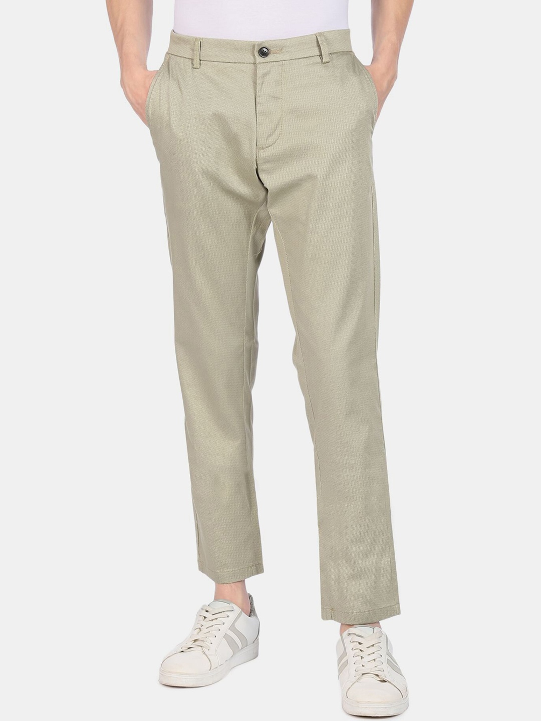 

Arrow Sport Men Beige Solid Chinos Regular Fit Trousers