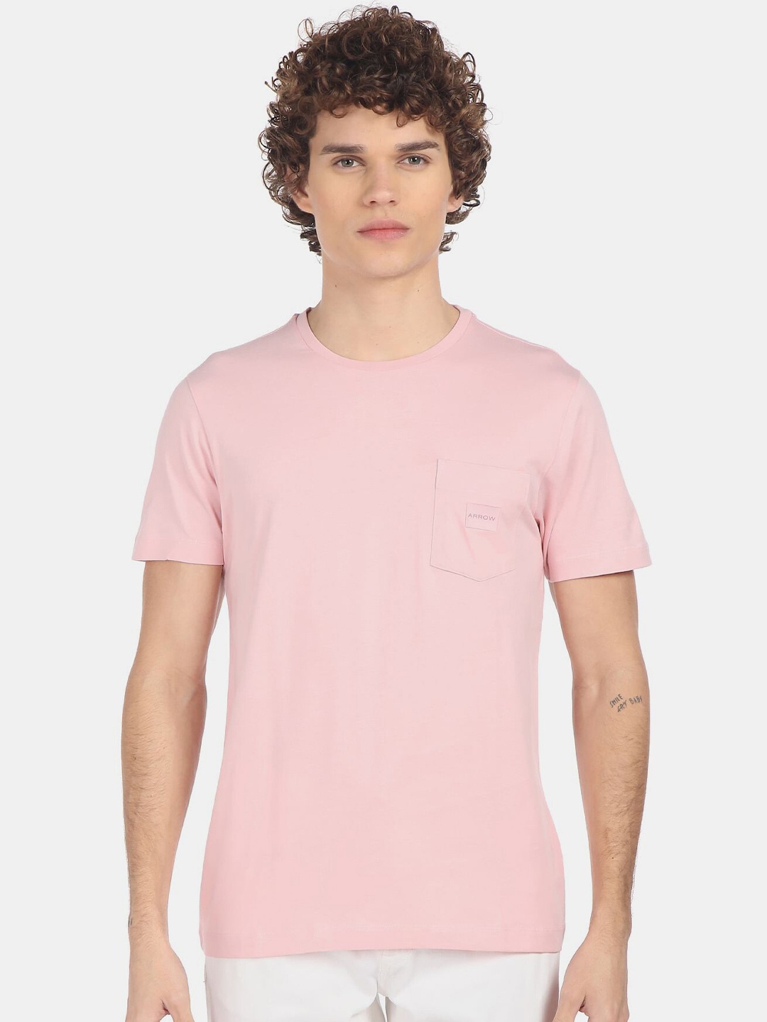 

Arrow Men Pink T-shirt