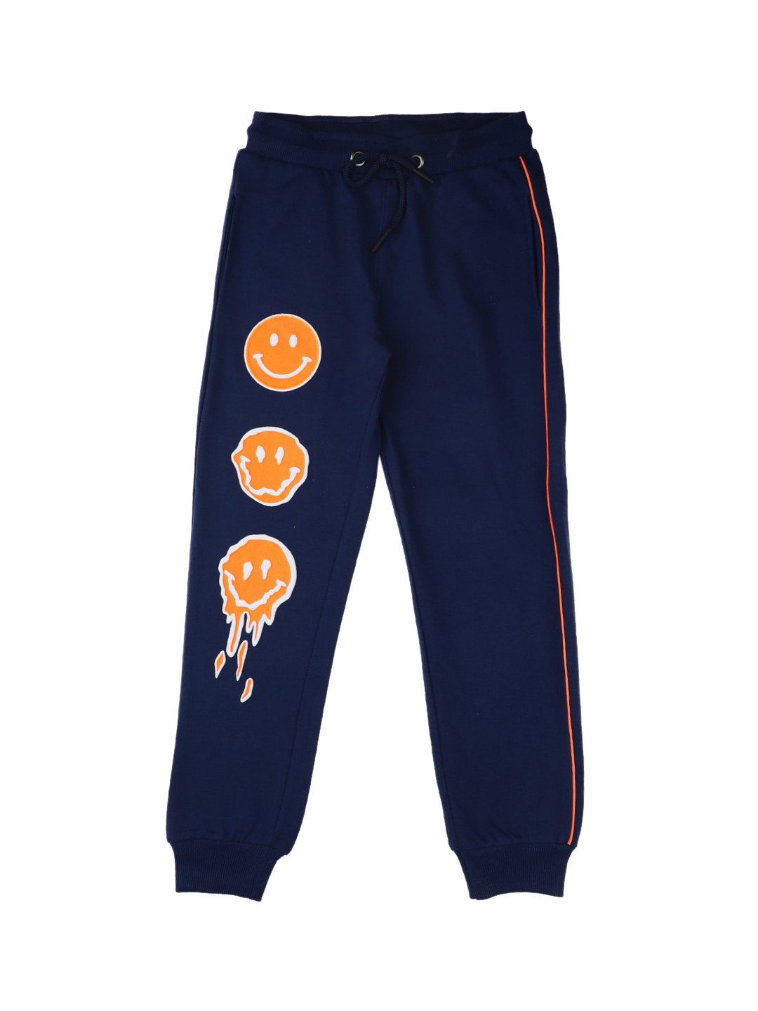 

Stupid Cupid Boys Navy Blue Printed Joggers