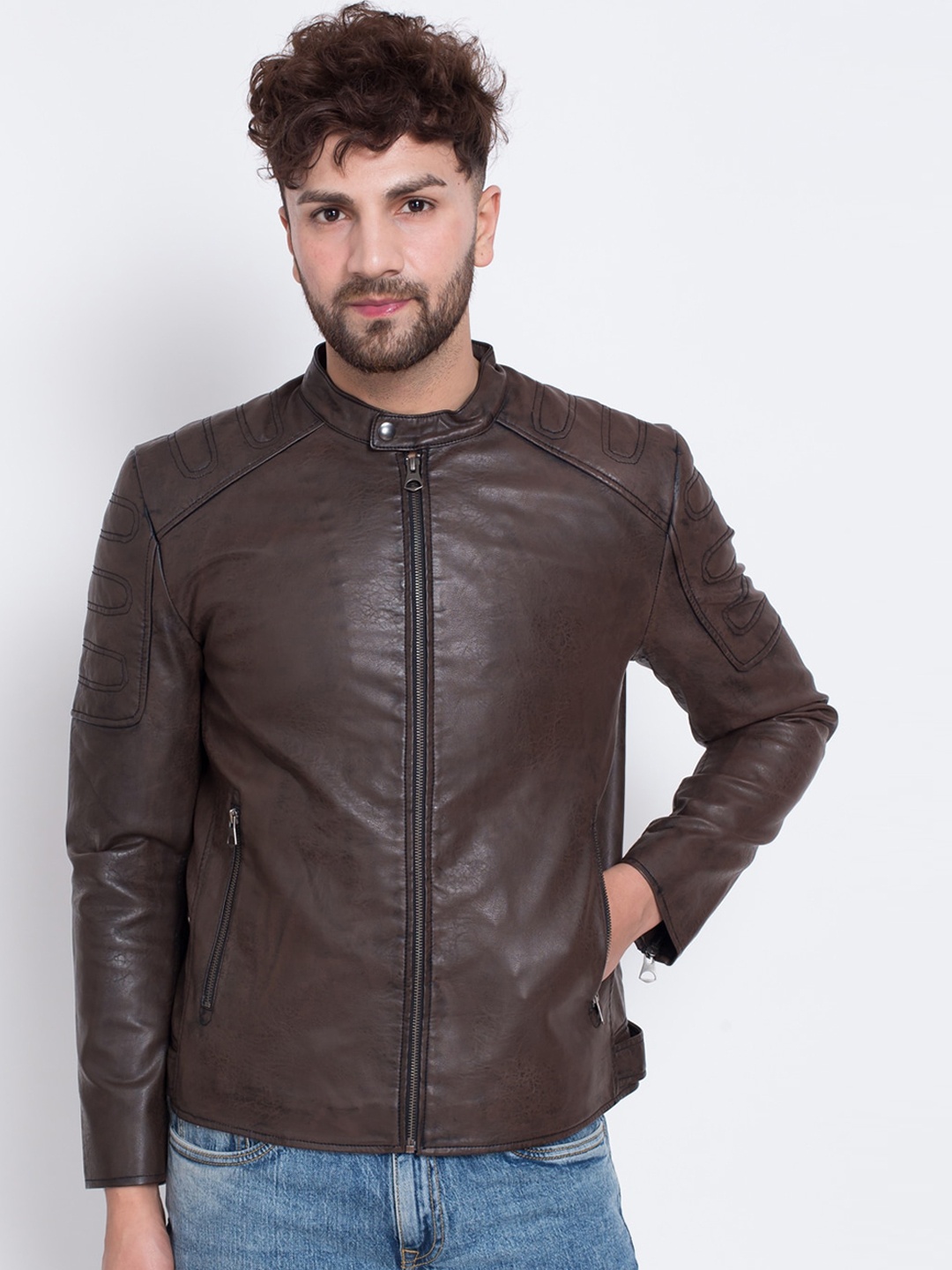 

Justanned Men Brown Leather Jacket