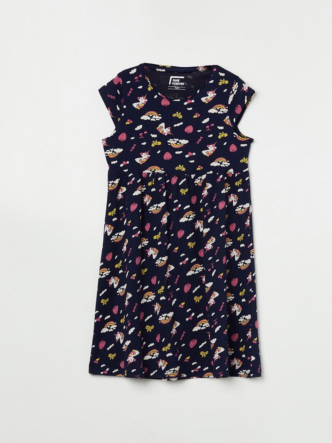 

Fame Forever by Lifestyle Girls Navy Blue Floral A-Line Dress