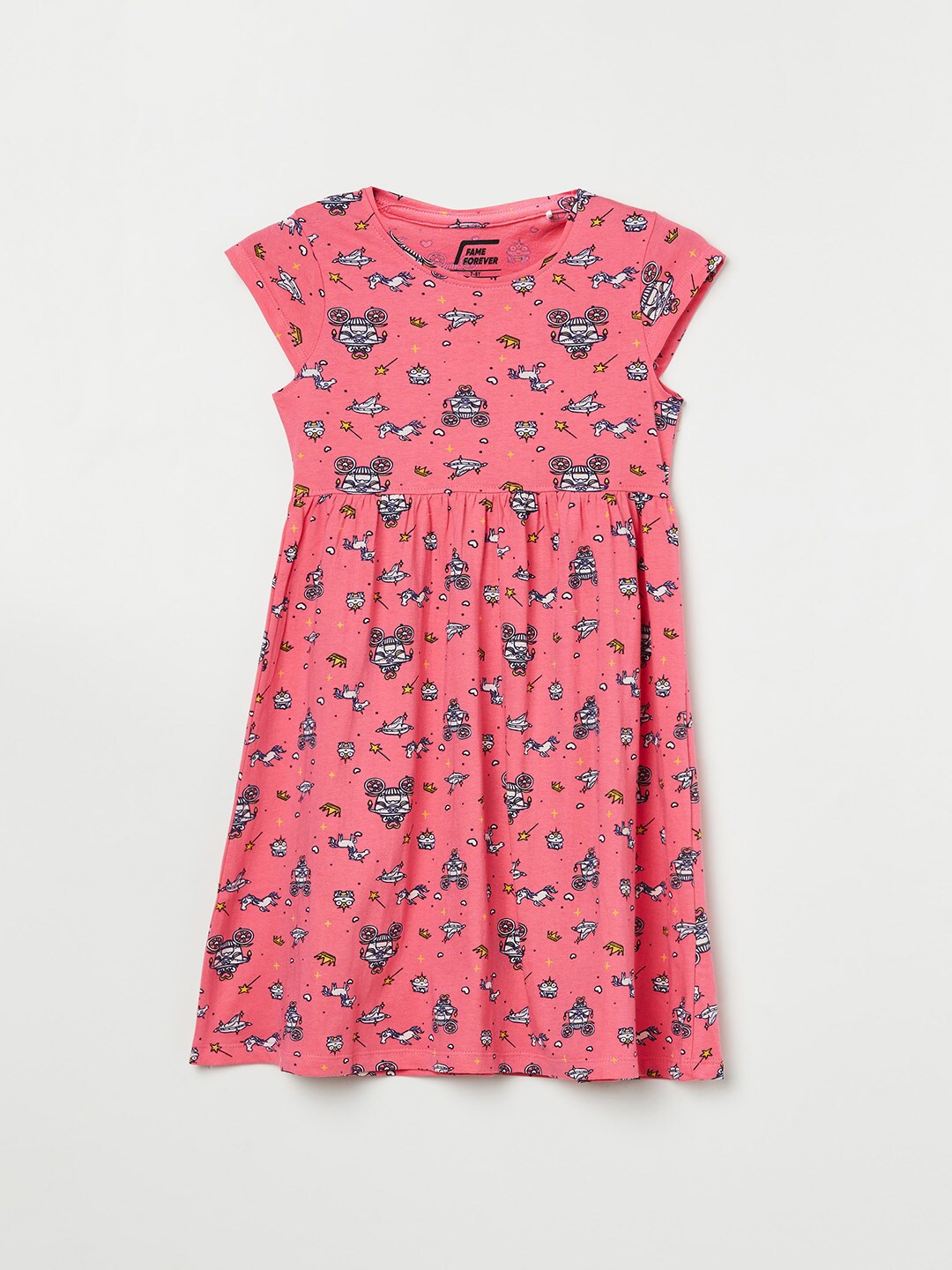 

Fame Forever by Lifestyle Girls Pink Floral Printed A-Line Dress
