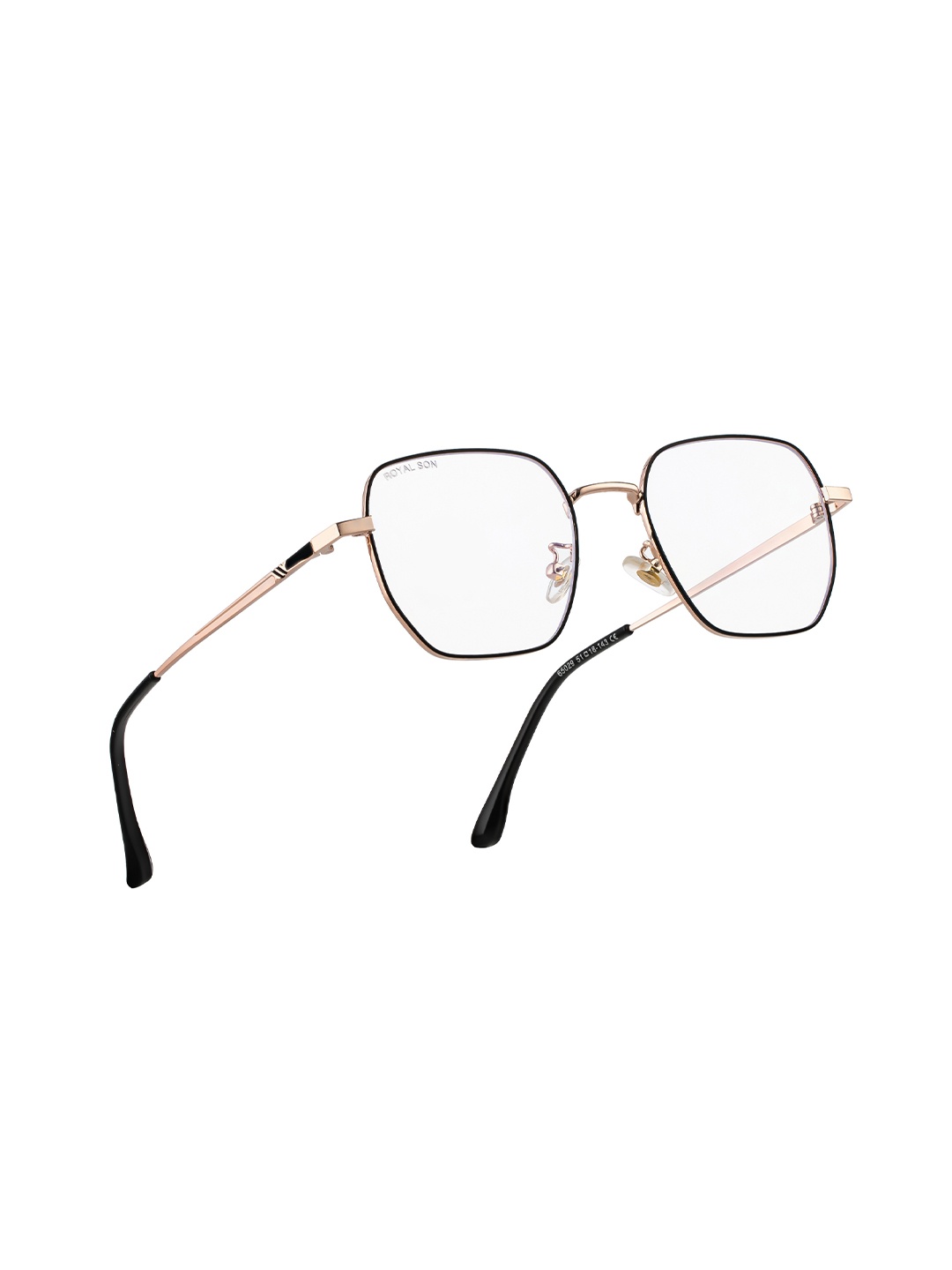 

ROYAL SON Men Gold-Toned & Black Full Rim Square Frames