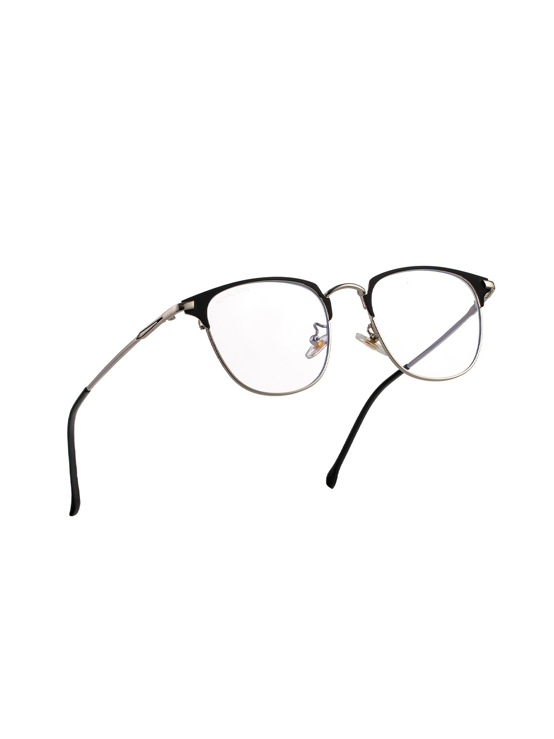 

ROYAL SON Men Silver-Toned & Black Full Rim Round Frames