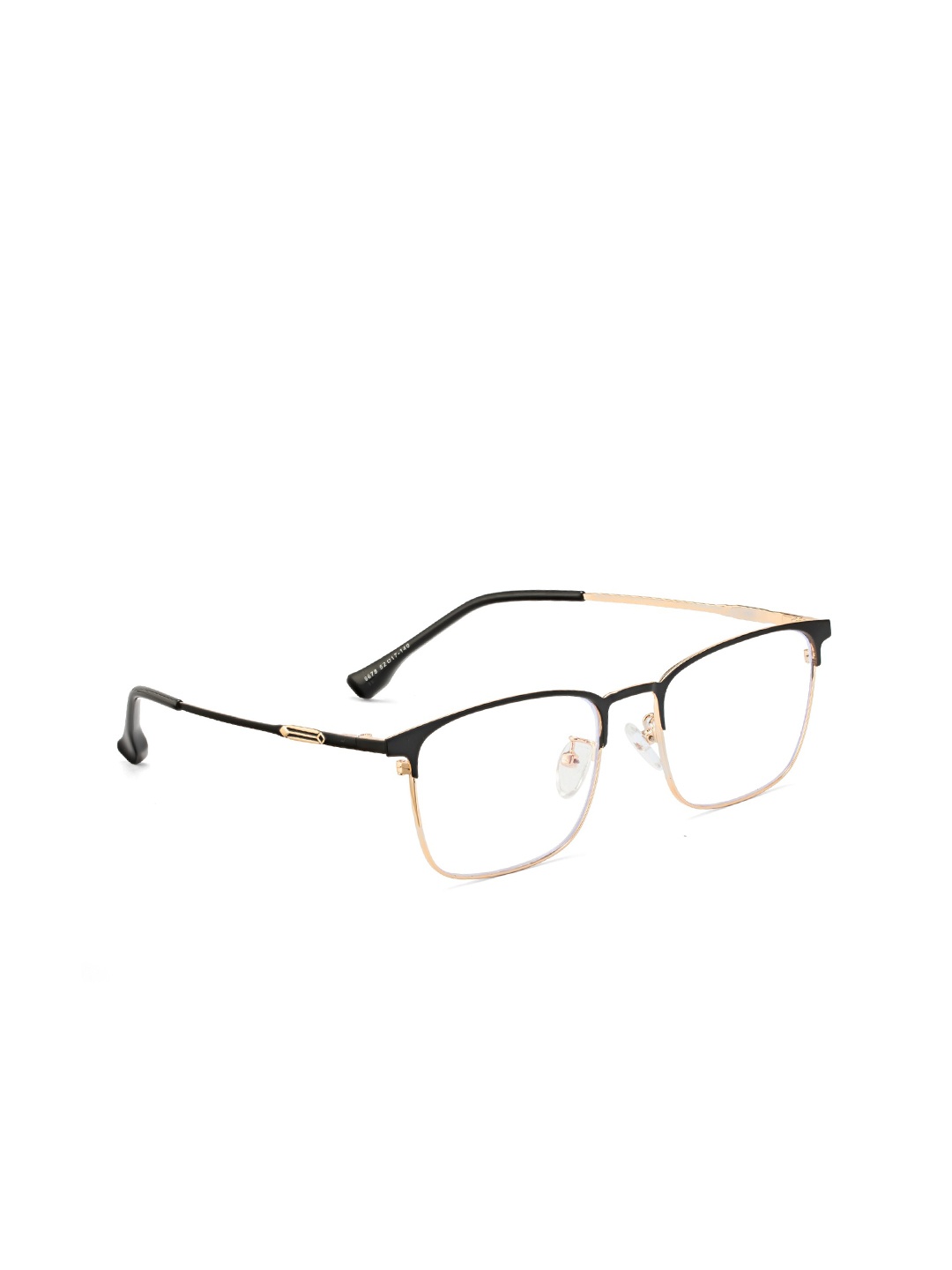 

ROYAL SON Unisex Gold-Toned & Black Full Rim Square Frames