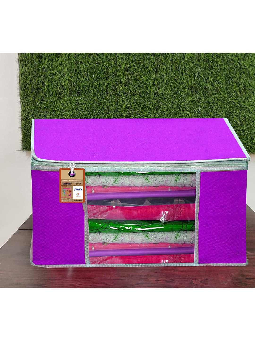 

atorakushon Set Of 4 Purple Solid Multi-Utility Organisers