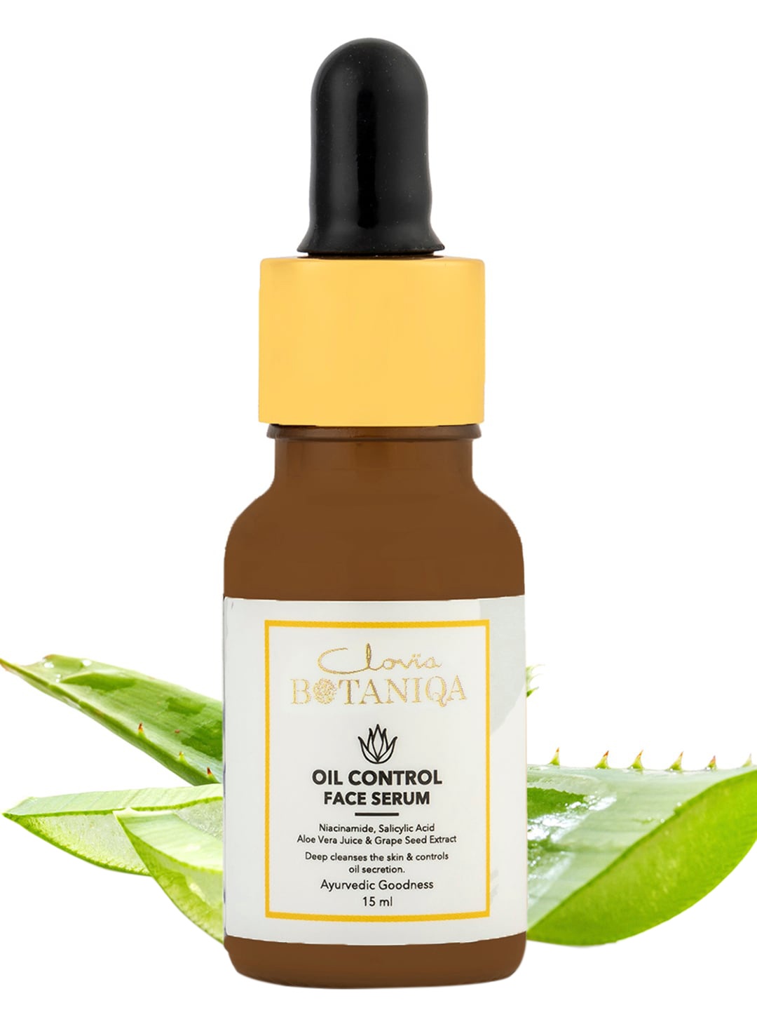 

Clovia BOTANIQA Oil Control Mini Face Serum With Niacinamide & Salicylic Acid - 15 ml, Transparent