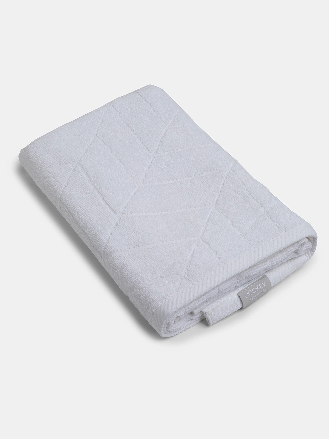 

Jockey Cotton Terry Ultrasoft and Durable Patterned Bath Towel-T102, White