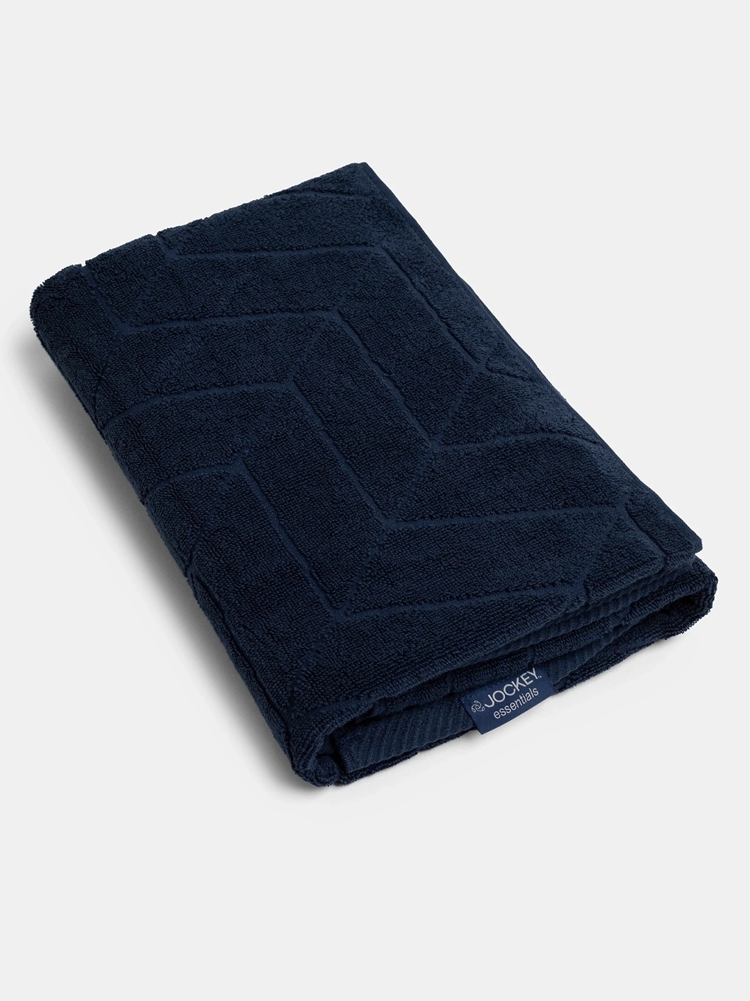 

Jockey Cotton Terry Ultrasoft and Durable Patterned Bath Towel-T102, Navy blue