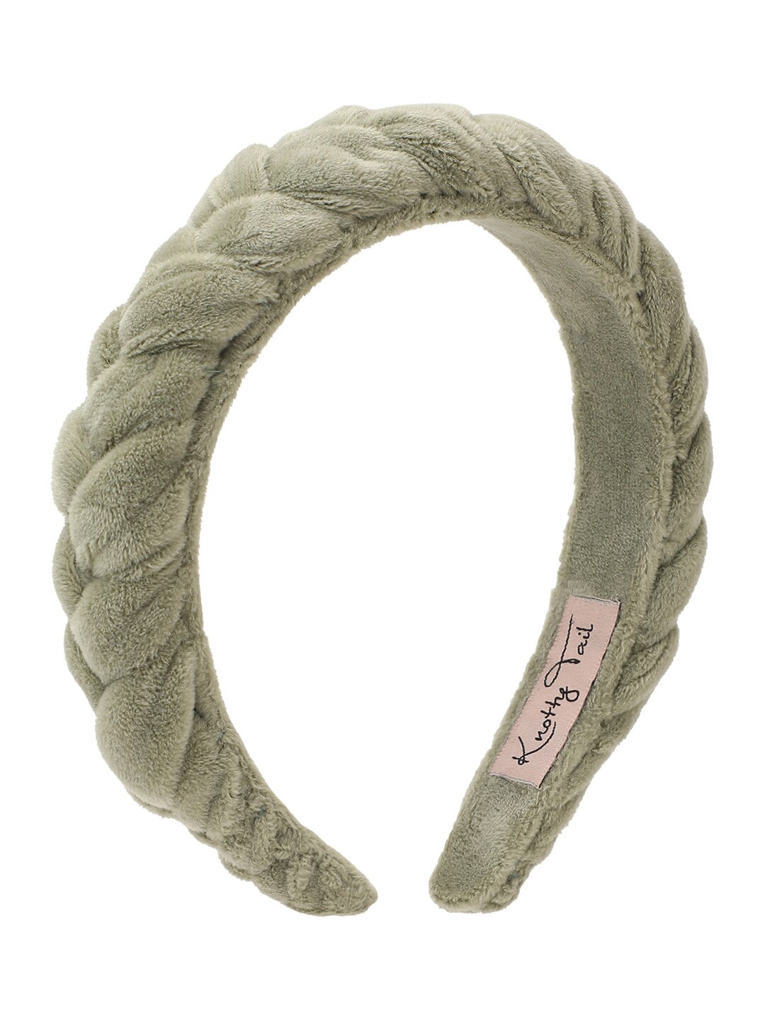 

Knotty Tail Women Olive Green Velvet Hairband