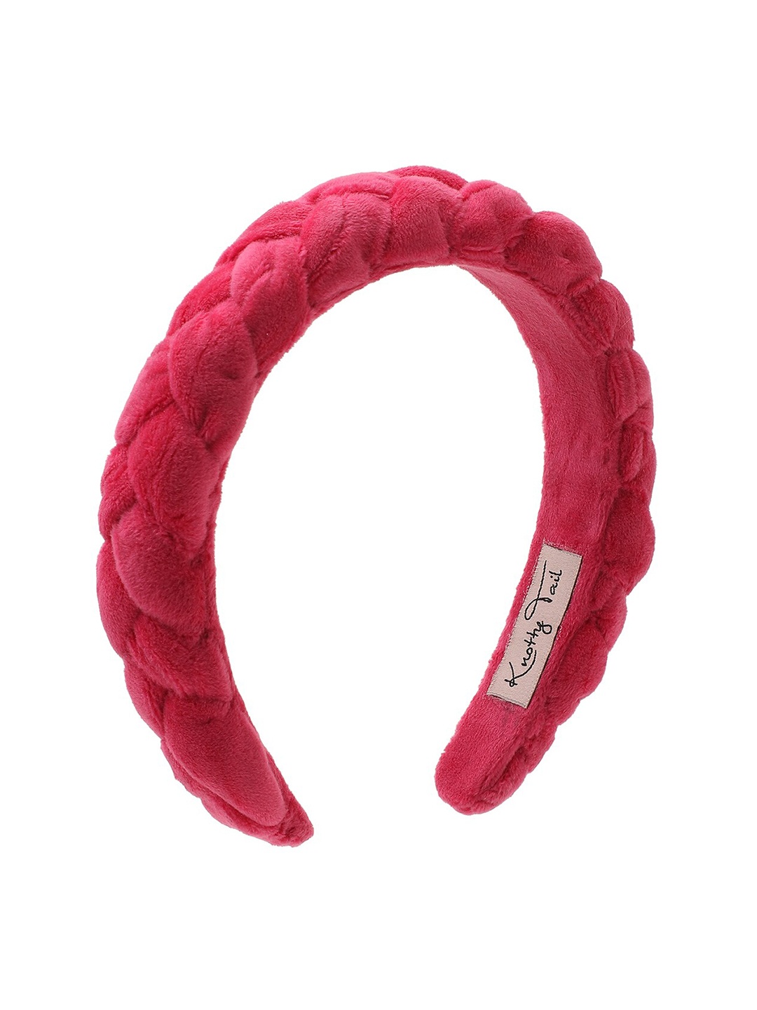 

Knotty Tail Women Maroon Solid Velvet Hairband