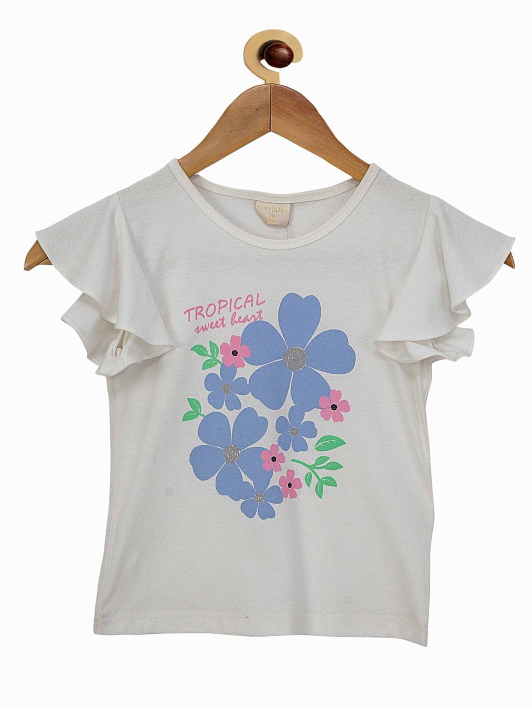 

Tiny Girl Off White Floral Print Top