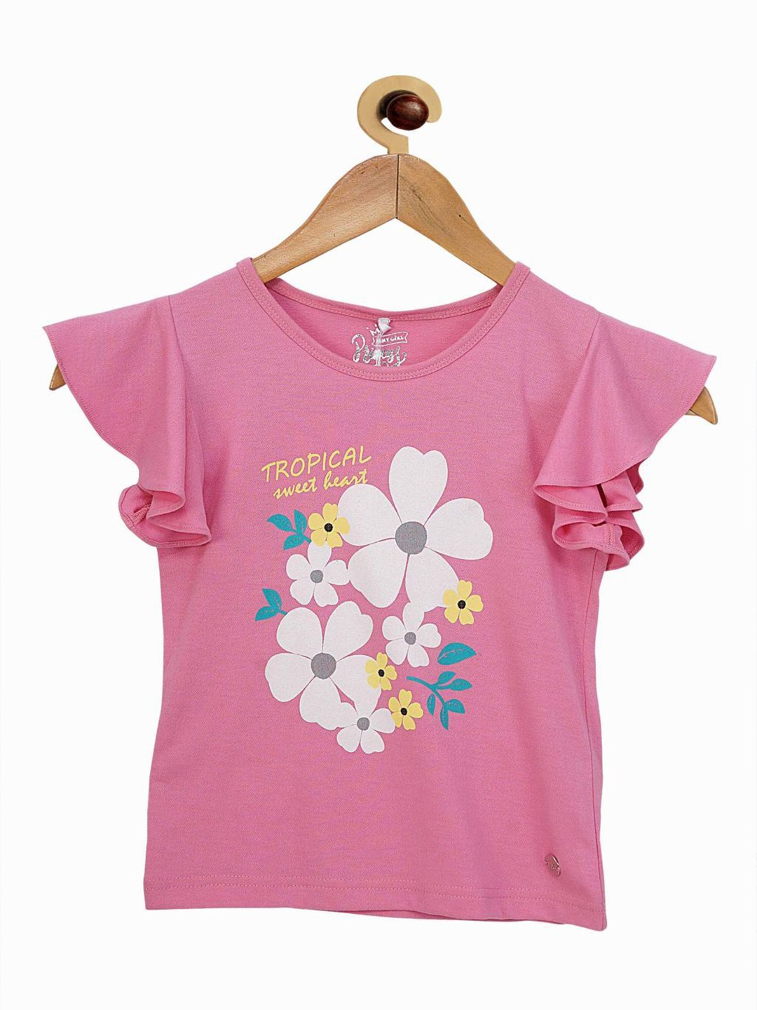 

Tiny Girl Pink & White Floral Print Top