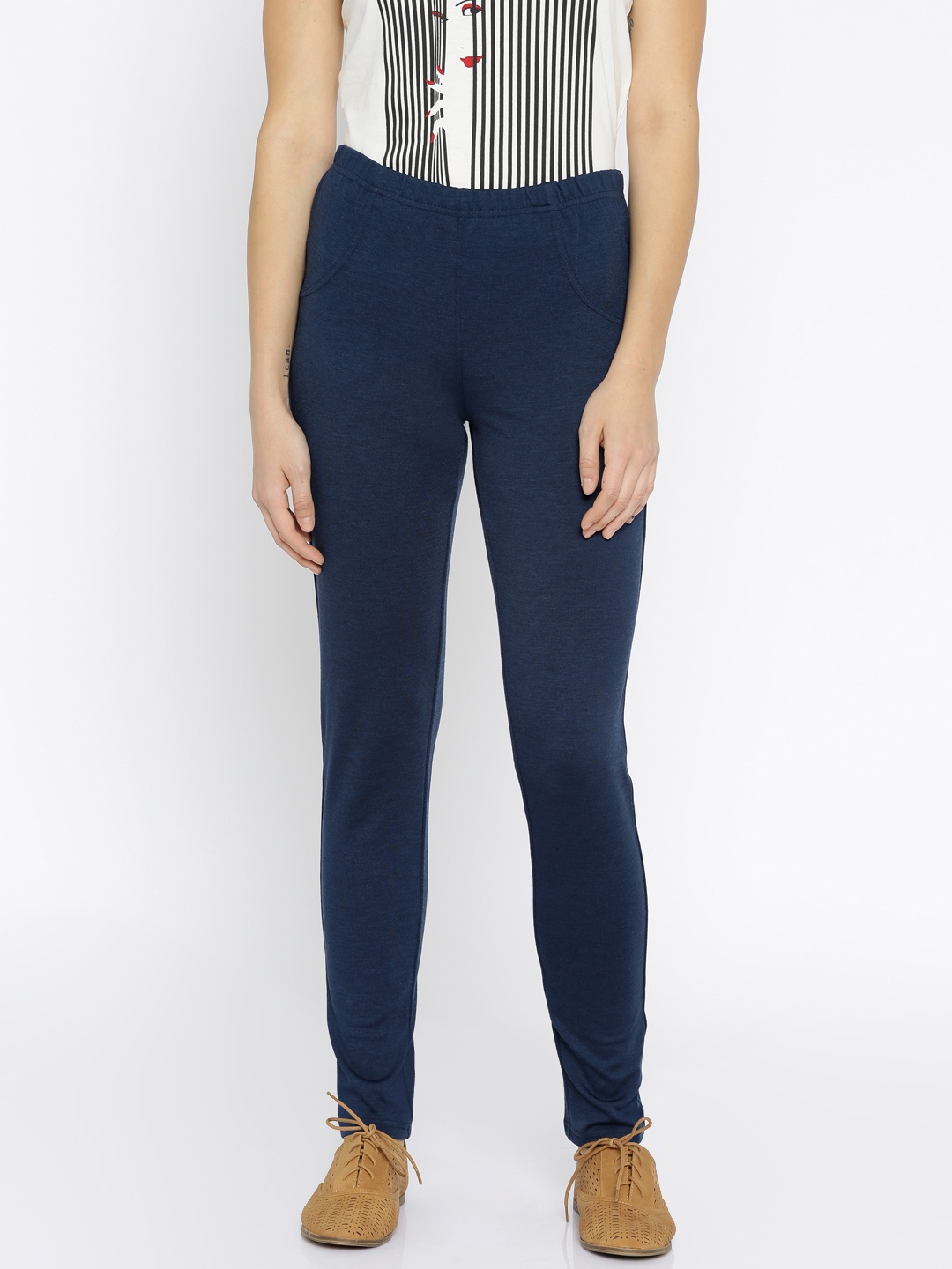 

Global Desi Navy Leggings, Navy blue
