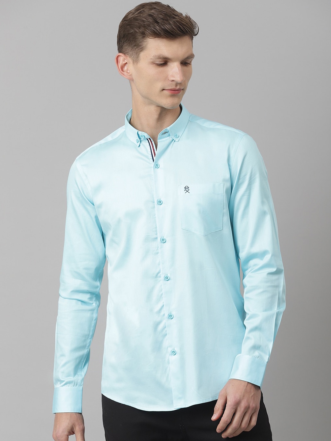 

Thomas Scott Men Blue Relaxed Cotton Casual Sustainable Shirt