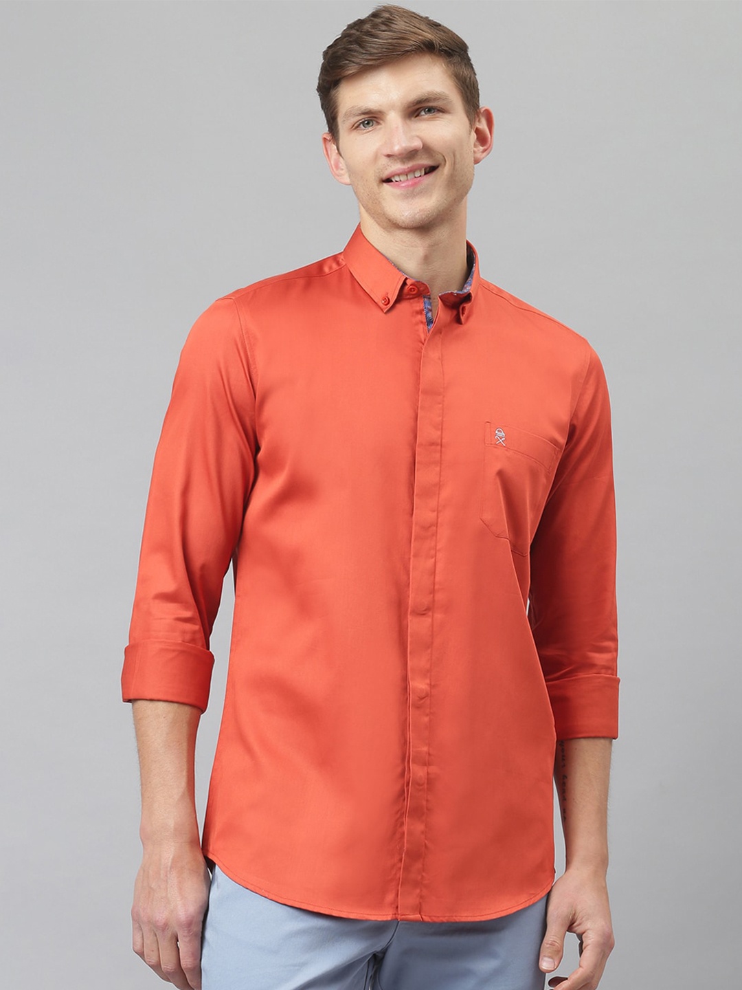 

Thomas Scott Men Red Pure Cotton Casual Sustainable Shirt