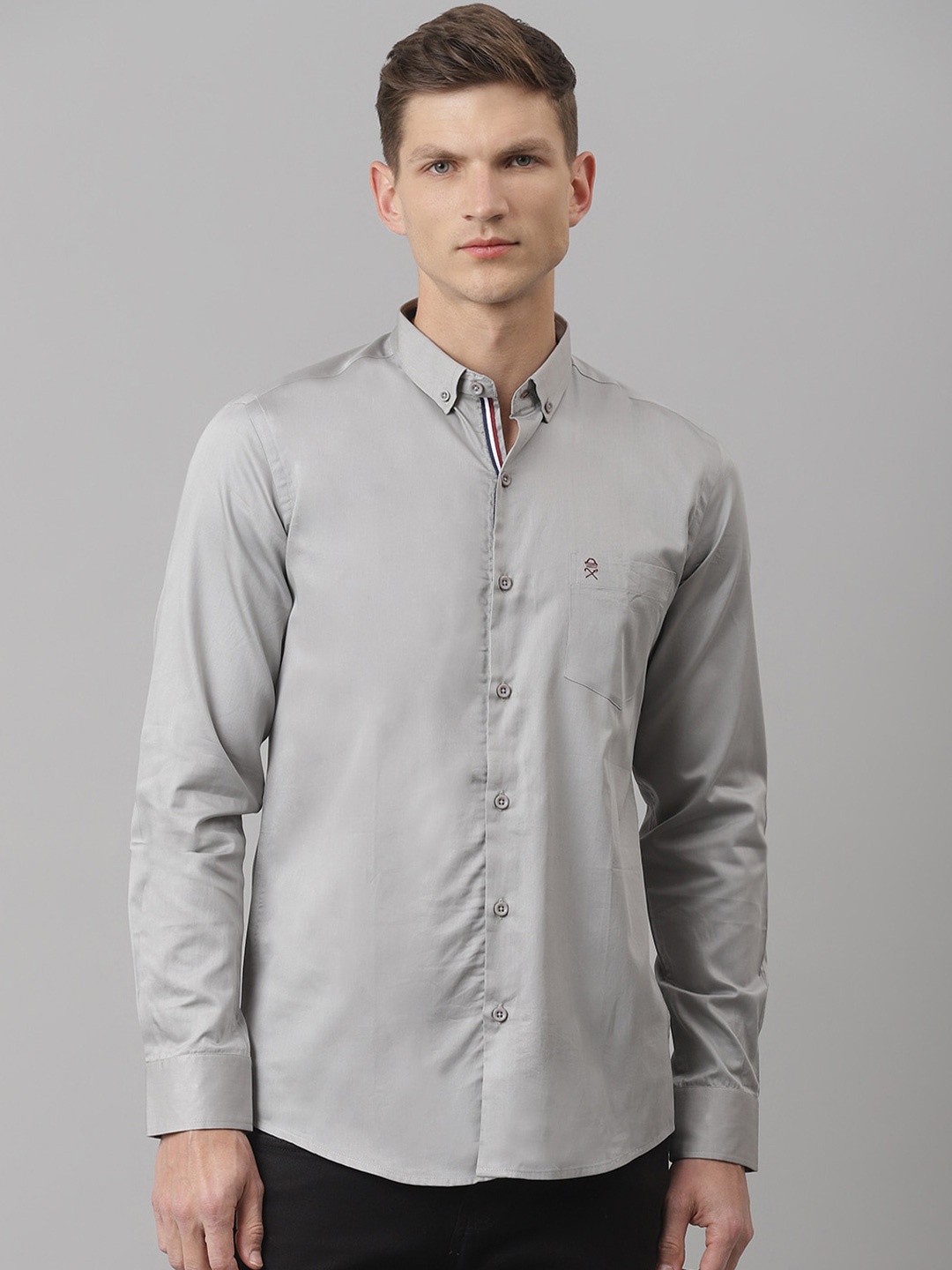 

Thomas Scott Men Grey Relaxed Casual Sustainable Shirt