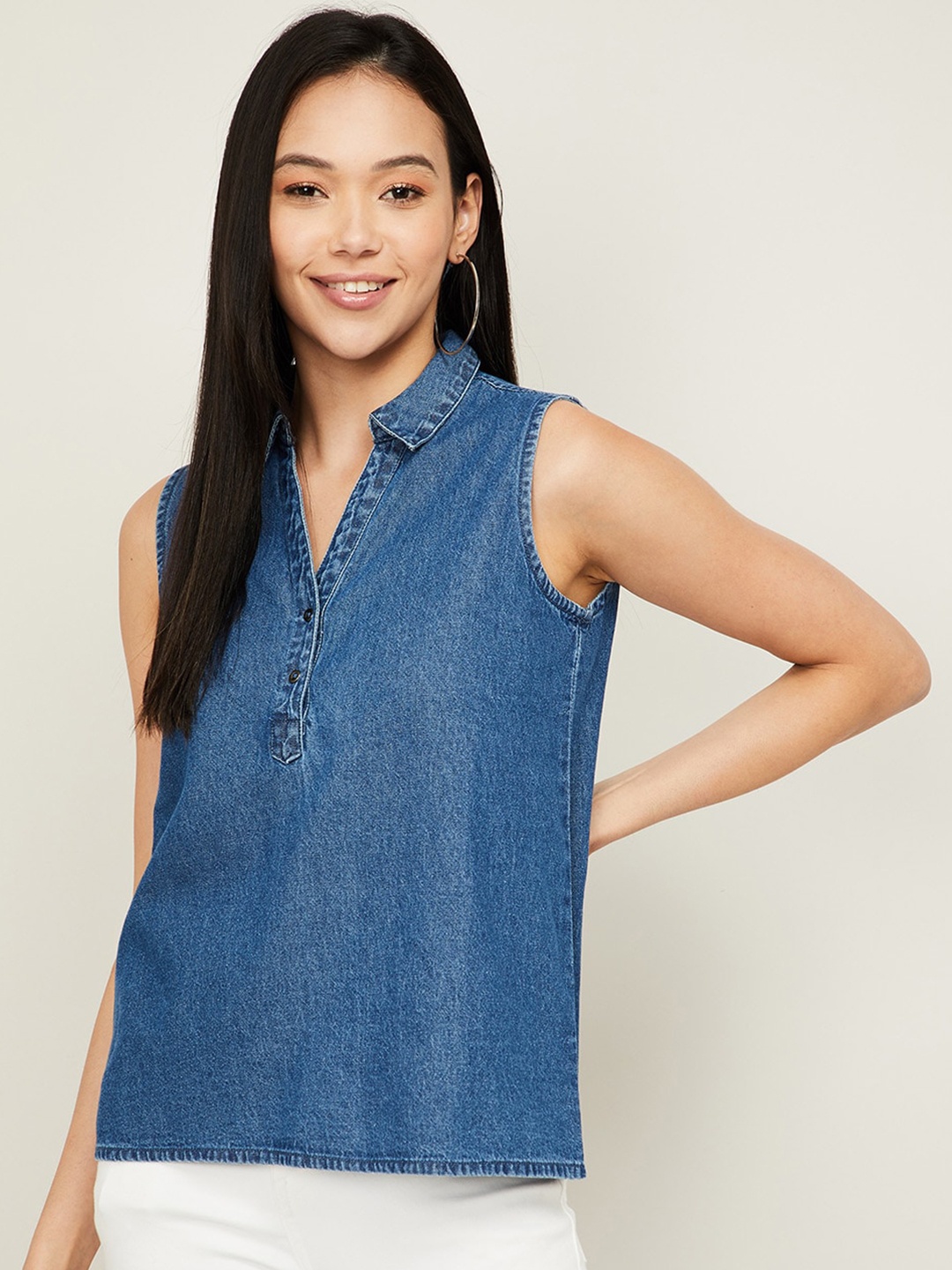 

Fame Forever by Lifestyle Blue Pure Cotton Top