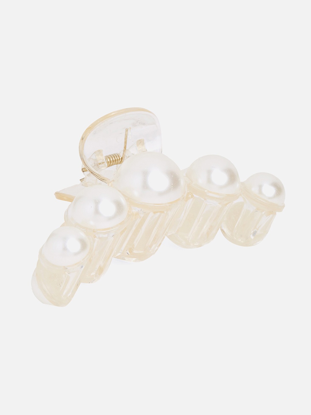 

20Dresses Women Gold-Toned & White Embellished Claw Clip