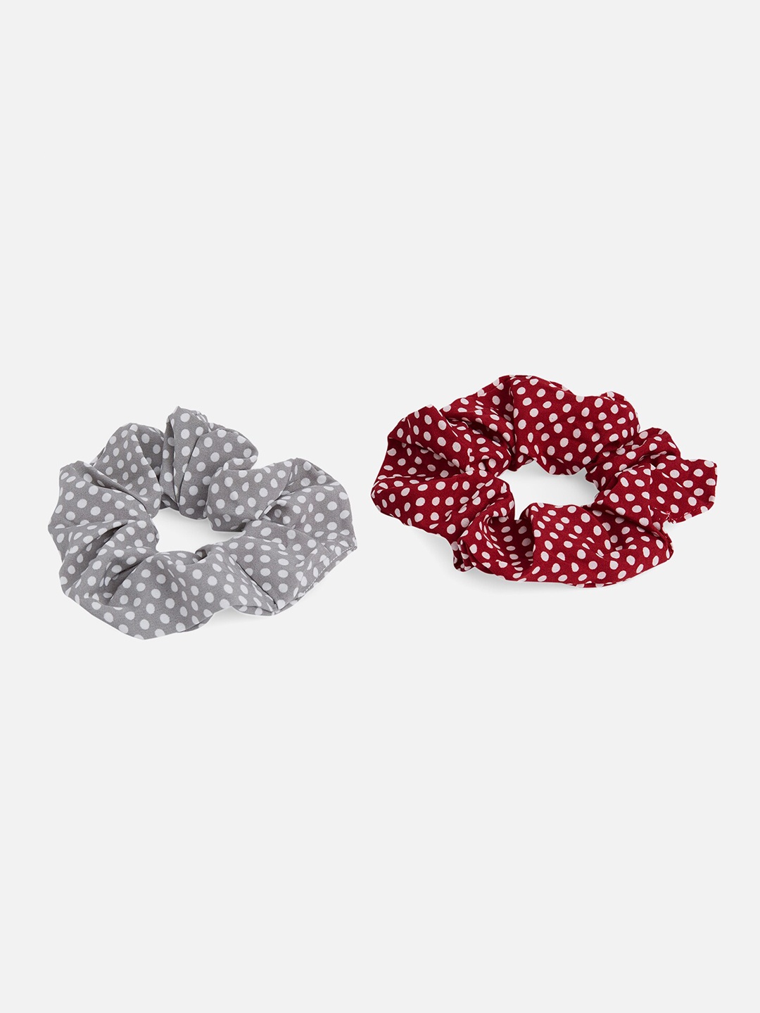 

20Dresses Women Pack of 2 Grey and Red Ponytail Holders