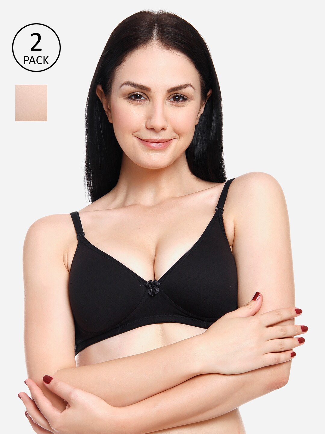 

Innocence Pack of 2 Brown & Black Bra Heavily Padded