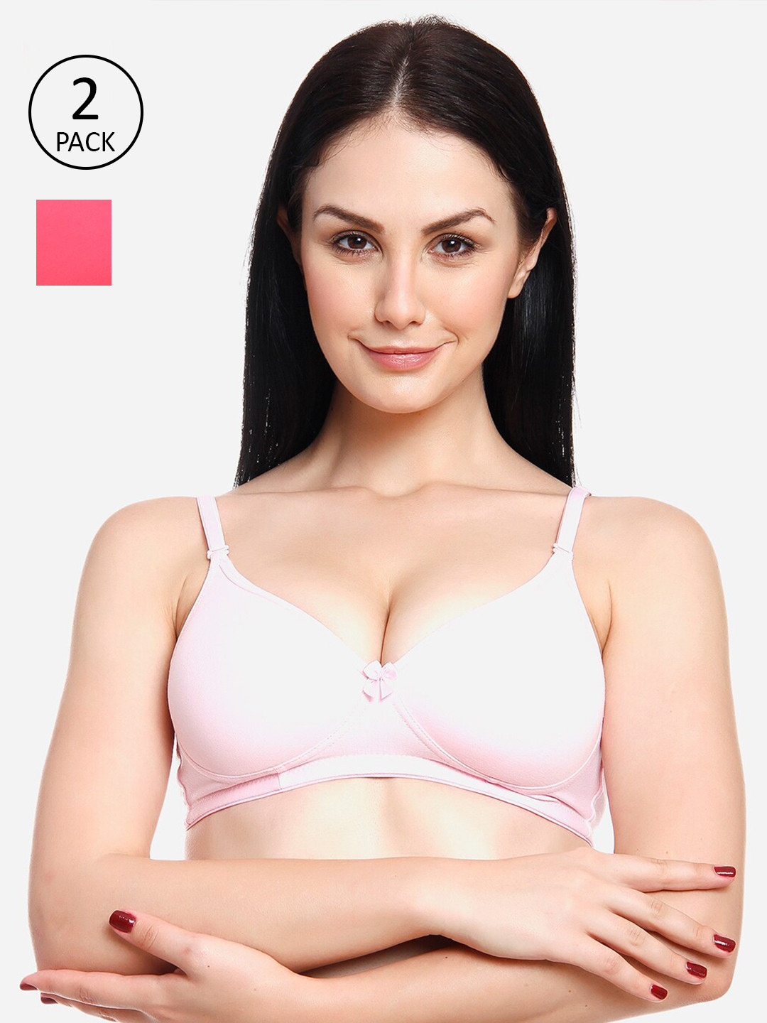 

Innocence Pink & Peach-Coloured Bra Heavily Padded