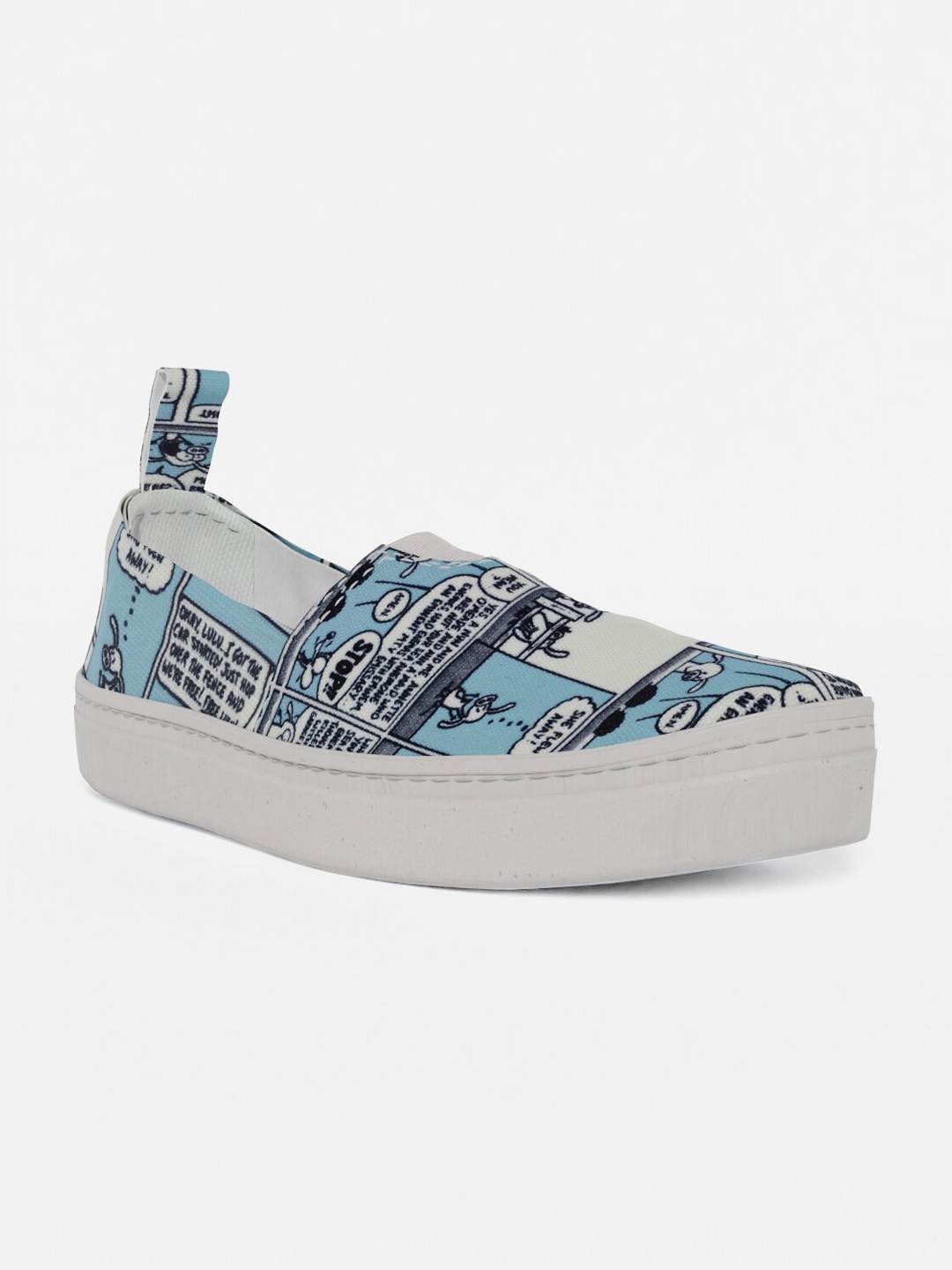 

LOKAIT The Sneakers Company Men Blue Printed Slip-On Sneakers