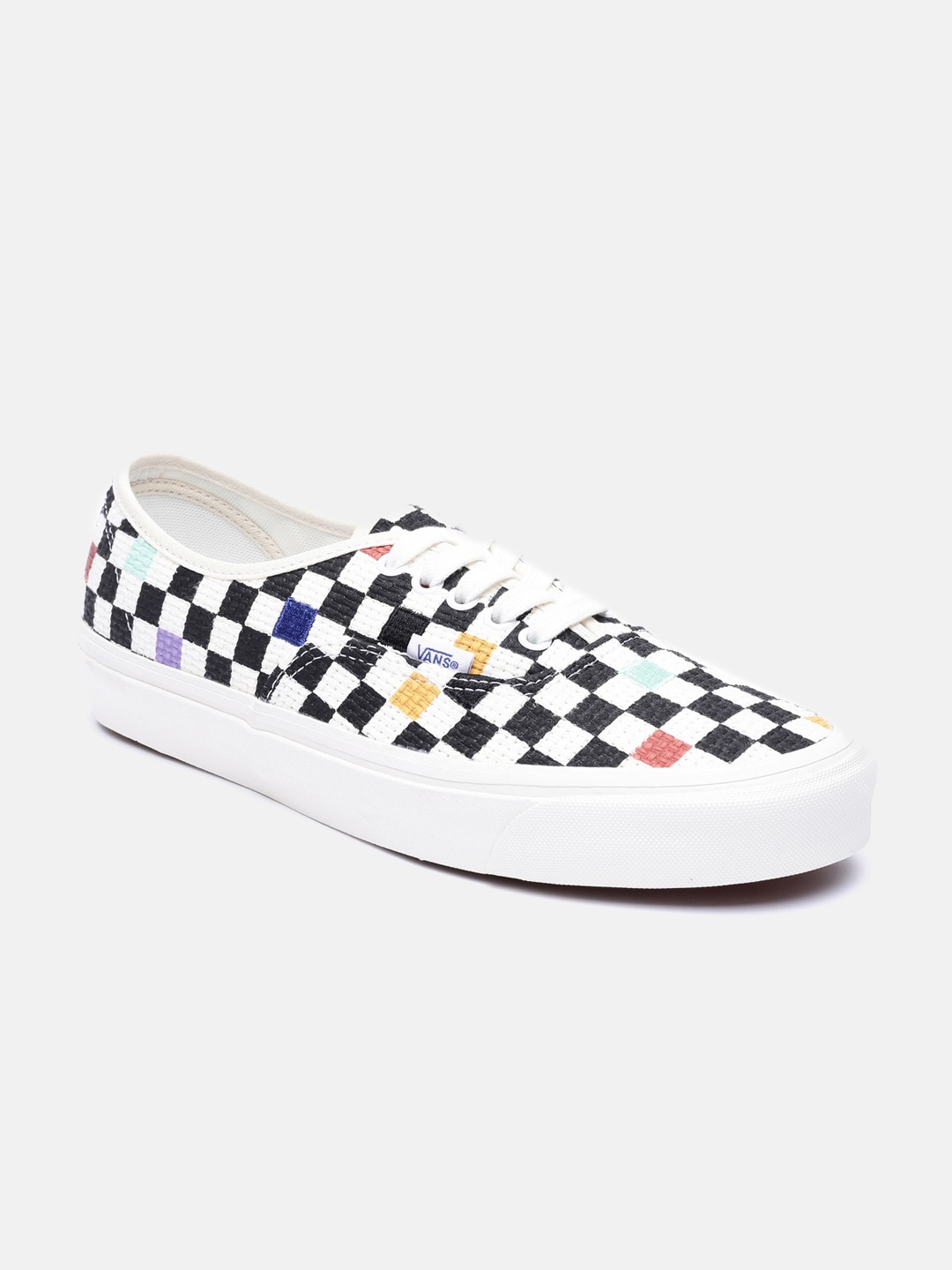 

Vans Unisex Black & White Printed Canvas Sneakers