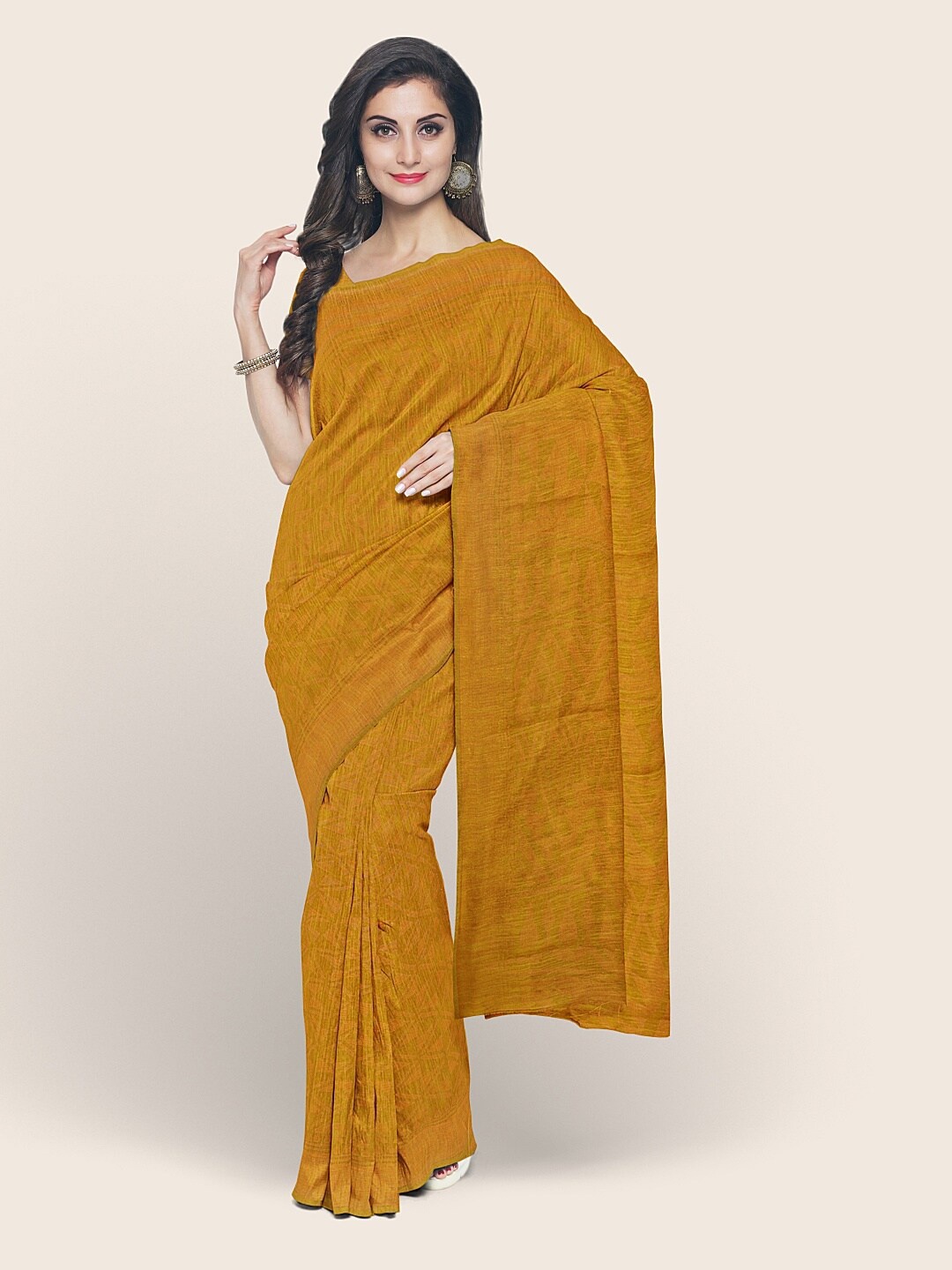 

Pothys Green & Yellow Woven Design Cotton Blend Saree