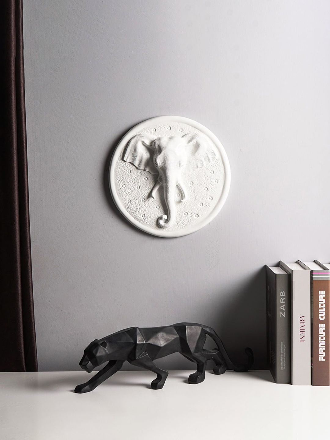 

THE ARTMENT White Elephant Head Wall Decor