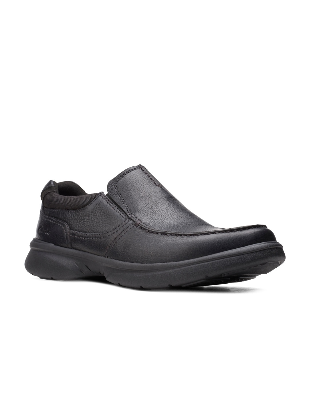 

Clarks Men Black Textured Leather Slip-On Sneakers