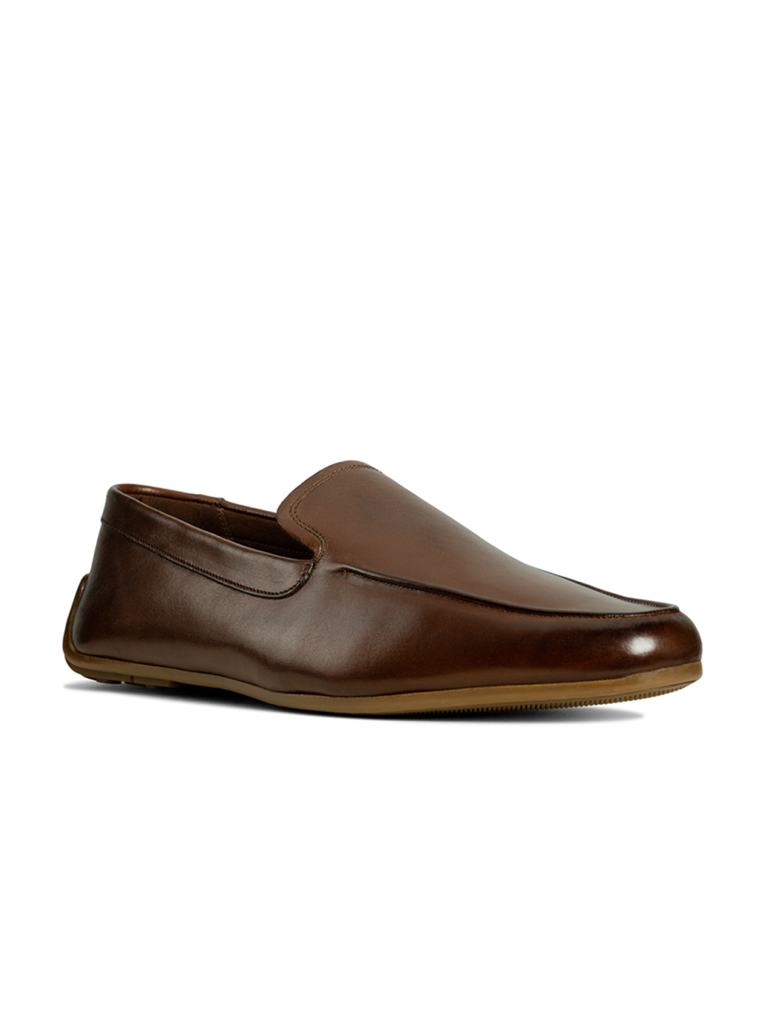 

Clarks Men Brown Leather Slip-On Sneakers