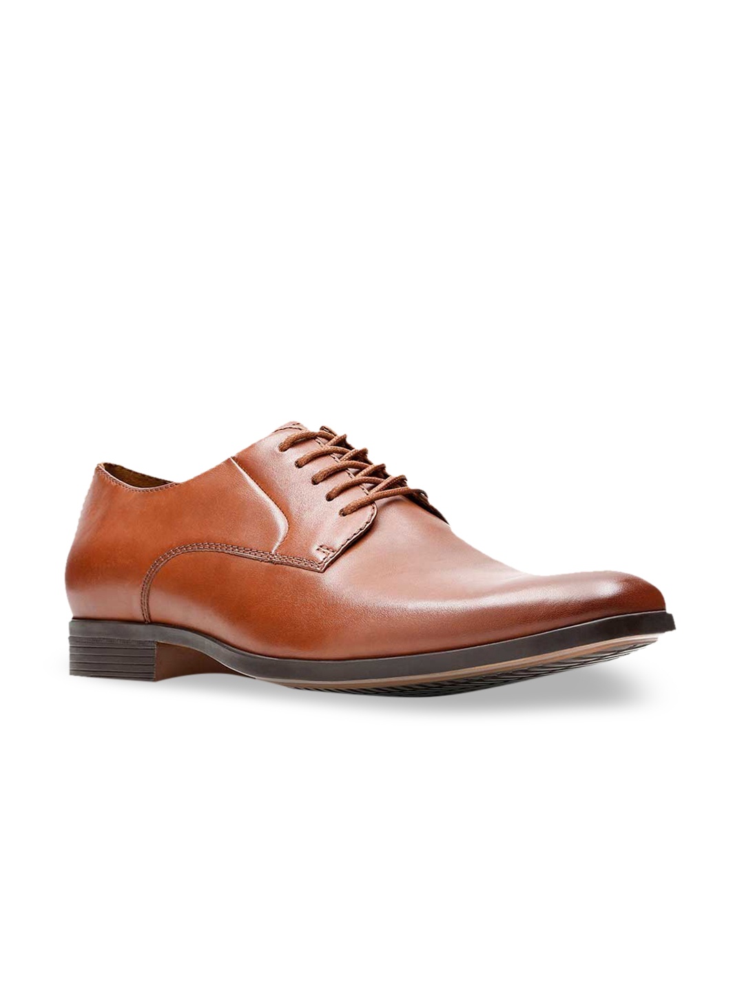 

Clarks Men Brown Leather Oxfords