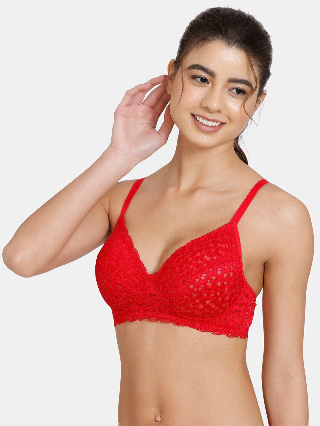 

Zivame Red Floral T-shirt Bra