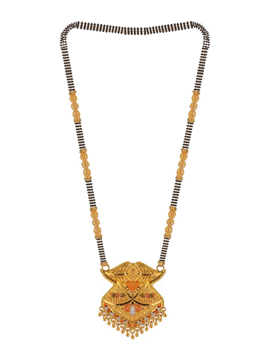 

Brandsoon Set Of 2 Gold-Plated Black Beaded Mangalsutra